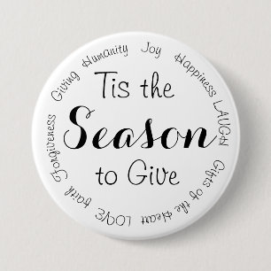 Macaron Rond 7,6 Cm C'est la saison Noël Inspirational Bouton