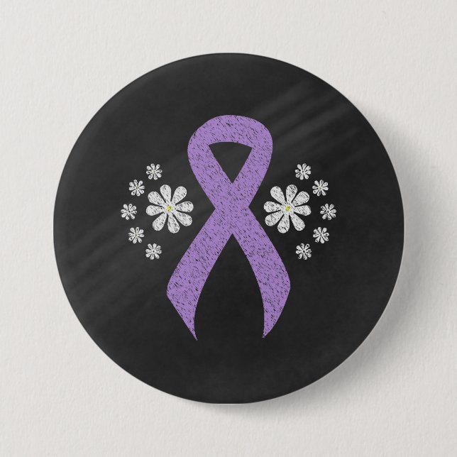 Macaron Rond 7,6 Cm Chalkboard Lavender (Devant)