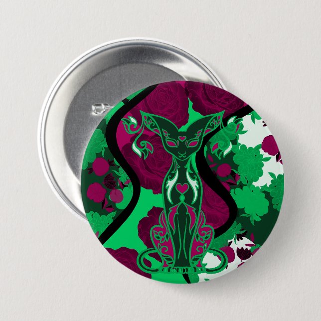 Macaron Rond 7,6 Cm Chamalion (Devant & derrière)