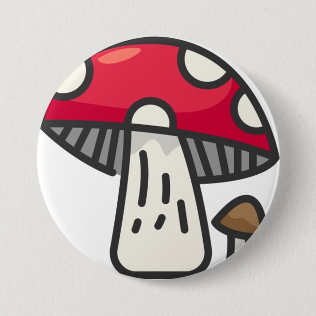 Macaron Rond 7,6 Cm champignon (Devant)