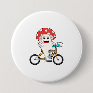 Macaron Rond 7,6 Cm Champignon avec Bicyclette.PNG
