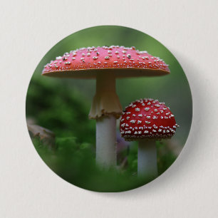 Macaron Rond 7,6 Cm Champignons magiques