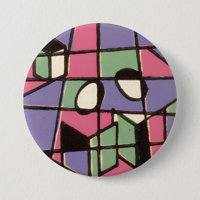 Macaron Rond 7,6 Cm Chanteurs de Noël (Devant)