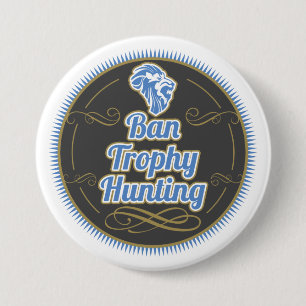Macaron Rond 7,6 Cm Chasse de trophée d'interdiction