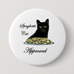 Macaron Rond 7,6 Cm Chat de spaghetti approuvé
