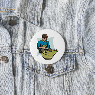 Macaron Rond 7,6 Cm Chaussure de réparation Cobbler Vintage Shoemaker