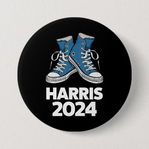Macaron Rond 7,6 Cm Chaussure de vote pour la présidente Kamala HARRIS