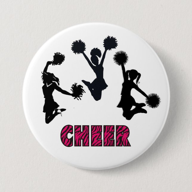 MACARON ROND 7,6 CM CHEERLEADING (Devant)