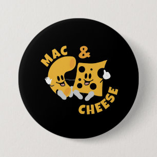 Macaron Rond 7,6 Cm Cheese Mac & Cheese Drôle Idée cadeau