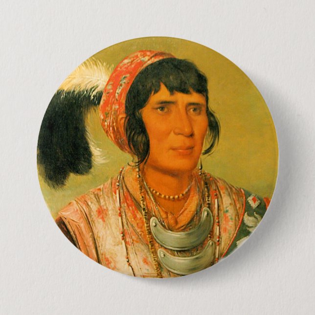 Macaron Rond 7,6 Cm Chef de Seminole, Osceloa (Devant)