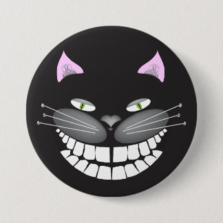 Macaron Rond 7,6 Cm Chester le chat de Cheshire sur un 3" bouton rond