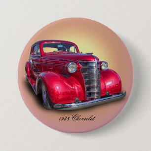 MACARON ROND 7,6 CM CHEVROLET 1938