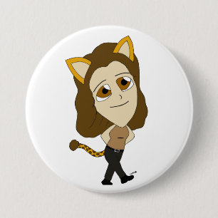 Macaron Rond 7,6 Cm chibi catgirl