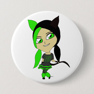 Macaron Rond 7,6 Cm chibi catgirl 