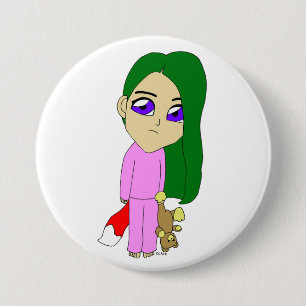 Macaron Rond 7,6 Cm chibi foxy fille