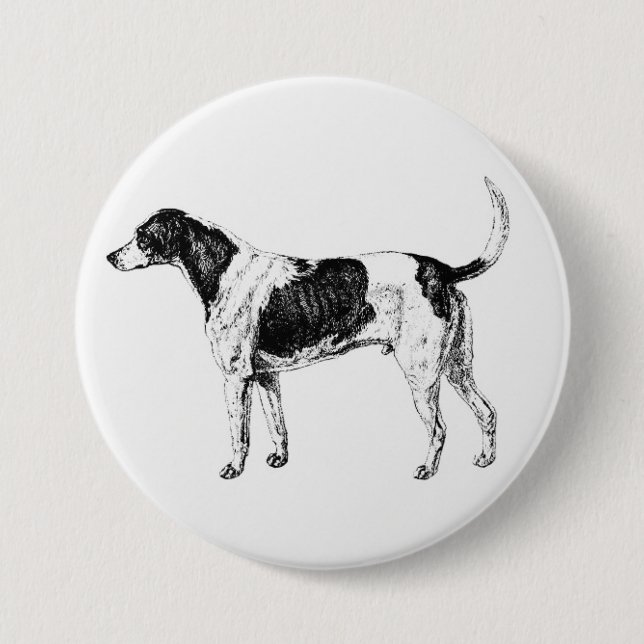 Macaron Rond 7,6 Cm Chien (Devant)