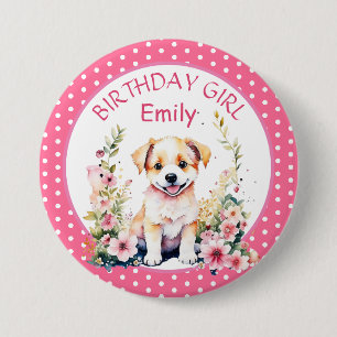 Macaron Rond 7,6 Cm Chien Chien Chien à thème Anniversaire personnalis