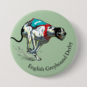 Macaron Rond 7,6 Cm chien de race greyhound