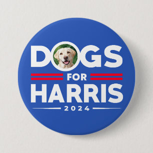 Macaron Rond 7,6 Cm Chiens pour Harris 2024 personnalisé Photo personn