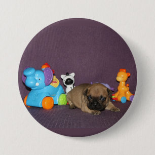 Macaron Rond 7,6 Cm chiot bouledogue français