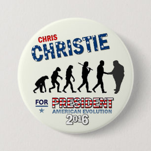 Macaron Rond 7,6 Cm Chris Christie pour le président 2016