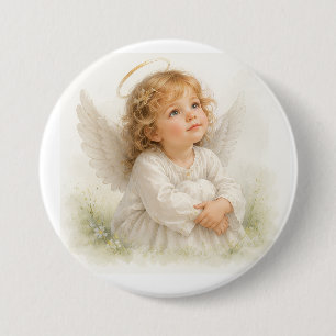 Macaron Rond 7,6 Cm Chuchotements d'Anges -Angelina