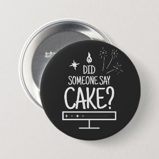 Macaron Rond 7,6 Cm Citation Amoureux de Gâteau Minimal Typographie Bl