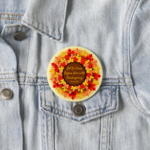 Macaron Rond 7,6 Cm Citation Bible Automne Feuilles Thanksgiving