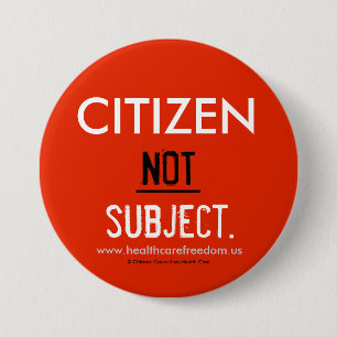 Macaron Rond 7,6 Cm Citoyen non soumis - Pin