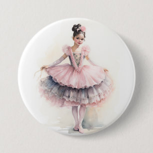 Macaron Rond 7,6 Cm Clara (Cheveux Noirs) du Ballet Casse-Noisette