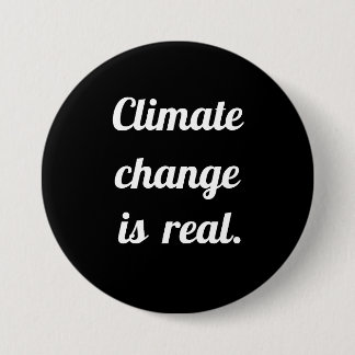 Macaron Rond 7,6 Cm Climate Change: Black Button