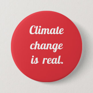 Macaron Rond 7,6 Cm Climate Change: Red Button