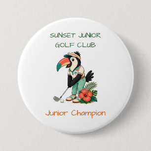 Macaron Rond 7,6 Cm Club de golf junior personnalisé avec toucan migno