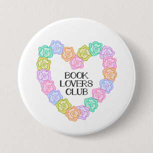Macaron Rond 7,6 Cm Club des Amoureux de Livres