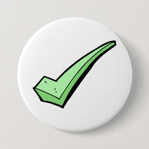 Macaron Rond 7,6 Cm Coche Verte Symbole de Validation