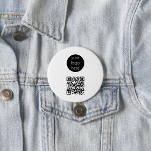 Macaron Rond 7,6 Cm Code QR promotionnel de la société de logo d'entre