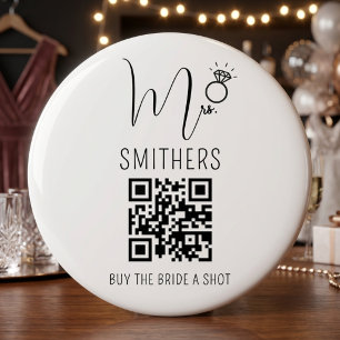 Macaron Rond 7,6 Cm Code QR Venmo Enterrement de Vie de Jeune Fille Ac