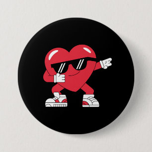 Macaron Rond 7,6 Cm Cœur de Dabbing Cadeaux drôles pour la Saint-Valen