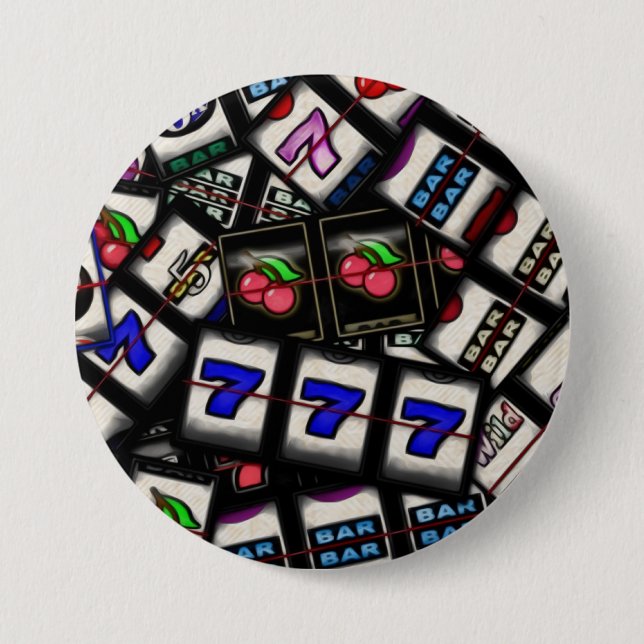 Macaron Rond 7,6 Cm Collage des bobines de machine à sous (Devant)