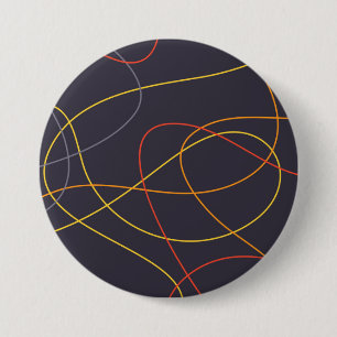 Macaron Rond 7,6 Cm Coloré, moderne, simple, tendance, courbes lignes