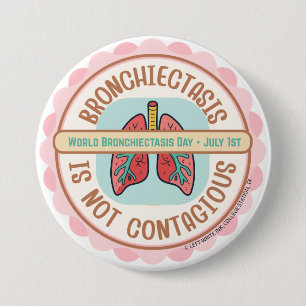 MACARON ROND 7,6 CM CONSCIENCE DE LA BRONCHECTASIE