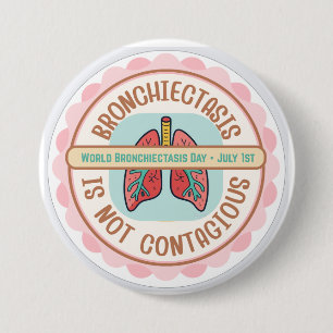 MACARON ROND 7,6 CM CONSCIENCE DE LA BRONCHECTASIE