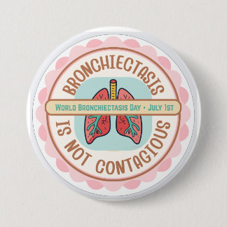 MACARON ROND 7,6 CM CONSCIENCE DE LA BRONCHECTASIE