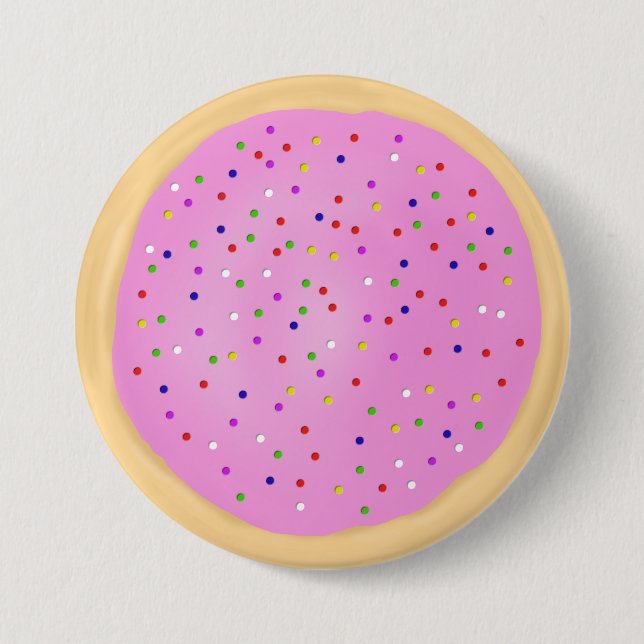 Macaron Rond 7,6 Cm Cookie de sucre rose (Devant)