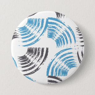 Macaron Rond 7,6 Cm Cool, moderne, bleu abstrait tendance