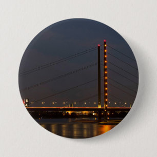 Macaron Rond 7,6 Cm Cool, moderne et urbain Rheinkniebrucke