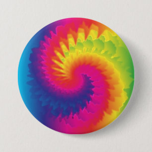 Macaron Rond 7,6 Cm Cool Rainbow Tie Dye