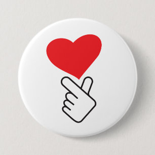 Macaron Rond 7,6 Cm Corée v doigt, wave ou main coréenne. K-pop