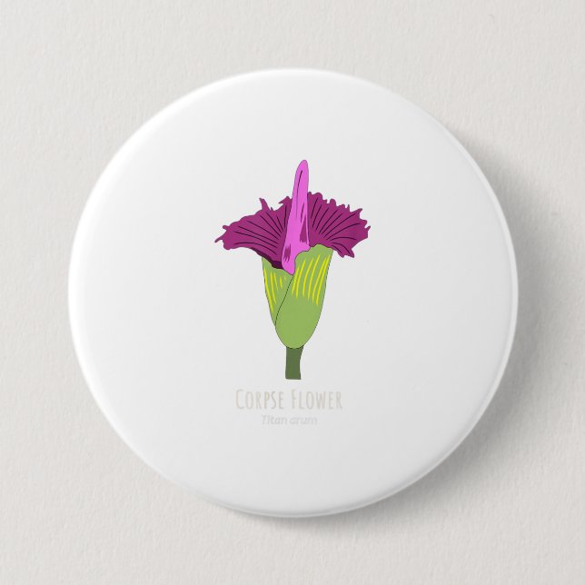 Macaron Rond 7,6 Cm Corpse Fleur Titan aurm fleur gothique Chemise (Devant)