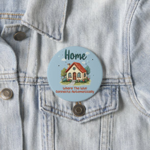Macaron Rond 7,6 Cm Cosy Cottagecore Home Whimsical House Art